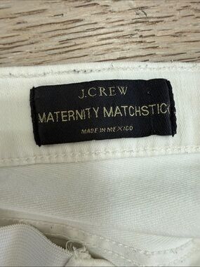 J. Crew White TALL Maternity Matchstick Jeans
